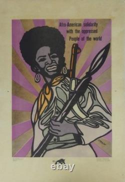 BLACK PANTHER PARTY (BPP)- 1960s POSTER EMORY DOUGLAS- AFRICAN AMERICAN FEMALE