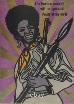 BLACK PANTHER PARTY (BPP)- 1960s POSTER EMORY DOUGLAS- AFRICAN AMERICAN FEMALE