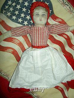 BRUCKNER, 1901 Antique cloth black Americana TOPSY-TURVY 2-sided doll 14 tall