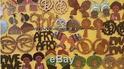 BULK African American Black woman wooden earrings 50 PAIR