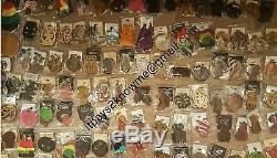 BULK African American Black woman wooden earrings 50 PAIR