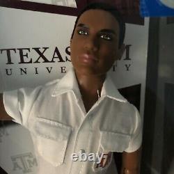 Barbie 2012 Texas A & M Cheerleader African American Black Ken Doll New in Box