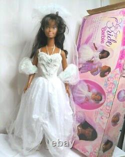 Barbie Bride African American My Size 3' tall black doll withBox 1994 Wedding Vtg