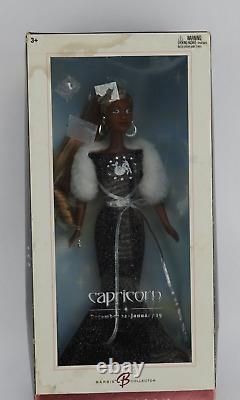 Barbie Doll Capricorn Dec 22-Jan 19 African American AA Zodiac Black Dress Colle