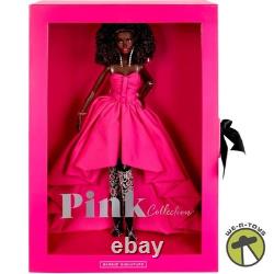 Barbie Pink Collection African American Doll in Long Fuchsia Dress Mattel HBX96