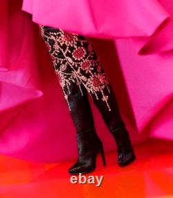 Barbie Pink Collection African American Doll in Long Fuchsia Dress Mattel HBX96