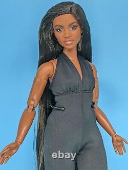 Barbie Signature Looks Doll Model #2 Elle Custom Reroot Dk Brown Black Hair ooak