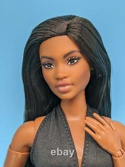 Barbie Signature Looks Doll Model #2 Elle Custom Reroot Dk Brown Black Hair ooak