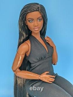 Barbie Signature Looks Doll Model #2 Elle Custom Reroot Dk Brown Black Hair ooak