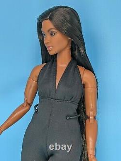 Barbie Signature Looks Doll Model #2 Elle Custom Reroot Dk Brown Black Hair ooak