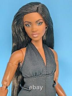 Barbie Signature Looks Doll Model #2 Elle Custom Reroot Dk Brown Black Hair ooak