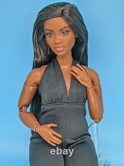 Barbie Signature Looks Doll Model #2 Elle Custom Reroot Dk Brown Black Hair ooak