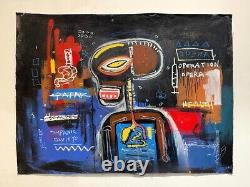 Basquiat Painting African-American Art Black Artist- Graffiti/urban Painting