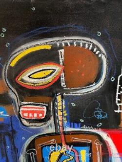 Basquiat Painting African-American Art Black Artist- Graffiti/urban Painting