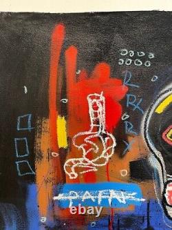 Basquiat Painting African-American Art Black Artist- Graffiti/urban Painting