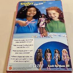 Bead Blast Barbie African-American Black Doll super Long Hair 1997 Mattel NIB