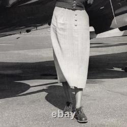 Beautiful African American Black Female Photo Twin Engine Plane 1940s 50s Read