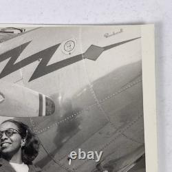 Beautiful African American Black Female Photo Twin Engine Plane 1940s 50s Read