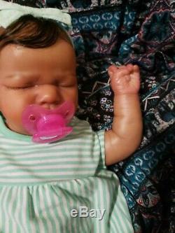 Beautiful Black Reborn Baby Doll vinyl ethnic