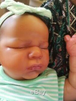 Beautiful Black Reborn Baby Doll vinyl ethnic