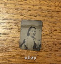 Beautiful Black Woman 1800s Antique African American Elegant Gem Tintype