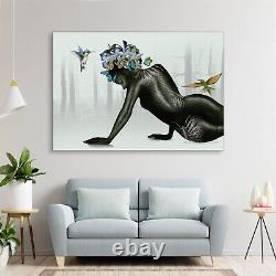 Black African American Framed Canvas, Black Women Art, Home Art Gift