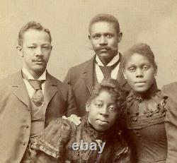 Black African American HBCU Storer College Quartet ANTIQUE Cabinet Card Photo