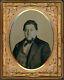 Black African American Man Ambrotype Circa 1860 In Critchlow Daguerreotpye Case