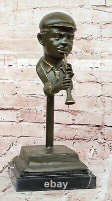 Black African American Trumpet Horn Player Jazz Musician Bronze by Williams