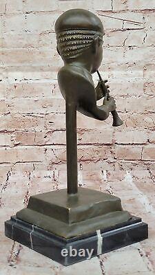 Black African American Trumpet Horn Player Jazz Musician Bronze by Williams