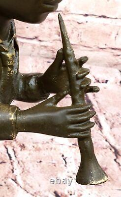 Black African American Trumpet Horn Player Jazz Musician Bronze by Williams
