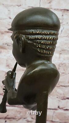 Black African American Trumpet Horn Player Jazz Musician Bronze by Williams