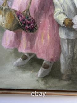 Black Americana Painting Portrait African American Family Famous Jean Fulton Oil