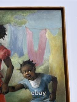 Black Americana Painting Portrait African American Family Life Jean Fulton 24