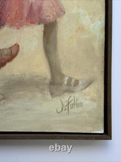 Black Americana Painting Portrait African American Family Listed Jean Fulton Oil