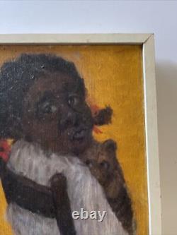 Black Americana Painting Portrait African American Girl John Doyle Famous 1960