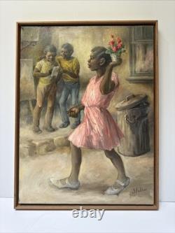 Black Americana Painting Urban Portrait African American Woman Jean Fulton 24