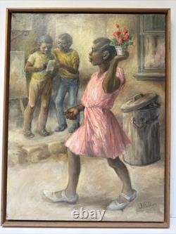 Black Americana Painting Urban Portrait African American Woman Jean Fulton 24
