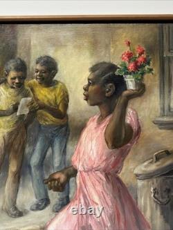 Black Americana Painting Urban Portrait African American Woman Jean Fulton 24