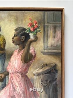 Black Americana Painting Urban Portrait African American Woman Jean Fulton 24