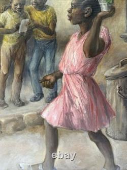 Black Americana Painting Urban Portrait African American Woman Jean Fulton 24