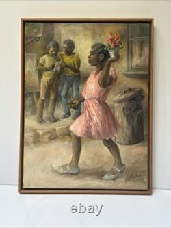Black Americana Painting Urban Portrait African American Woman Jean Fulton 24
