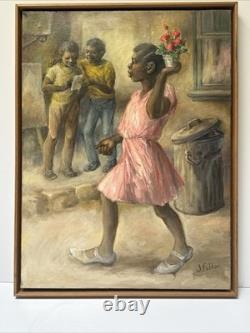 Black Americana Painting Urban Portrait African American Woman Jean Fulton 24