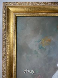 Black Americana Young Girl Portrait Vintage 90s African American Oil Painting