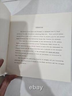 Black Art Notes book 1971 AFRICAN AMERICAN ART 1ST ED. Tom Lloyd VERY RARE