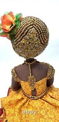 Black Dark complexion African American handmade ooak cloth doll. Francis no. 368
