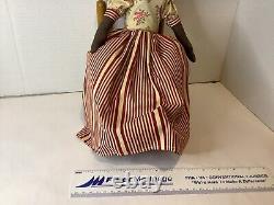 Black Doll African American Art 18 on Chair Vintage
