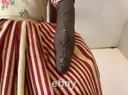 Black Doll African American Art 18 on Chair Vintage