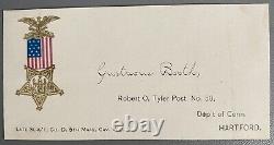 Black History African American Gus Booth GAR Civil War Veteran Card USCT Cavalry