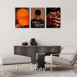 Black Men Canvas Wall Art Set of 3 Fashion African American Black Man Posters